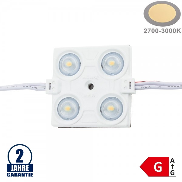 LED 12V SMD 4 2835 Modul 2,4W IP65 Warmweiß LED 12V SMD 4 2835 Modul 2,4W IP65 Warmweiß